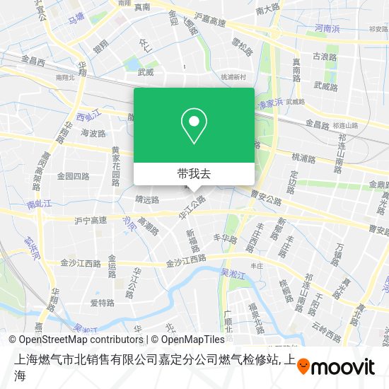 上海燃气市北销售有限公司嘉定分公司燃气检修站地图