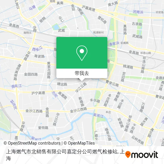 上海燃气市北销售有限公司嘉定分公司燃气检修站地图