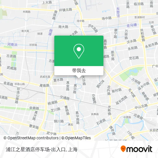浦江之星酒店停车场-出入口地图