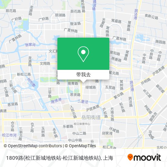 1809路(松江新城地铁站-松江新城地铁站)地图