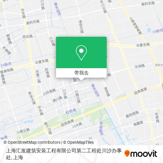 上海汇发建筑安装工程有限公司第二工程处川沙办事处地图
