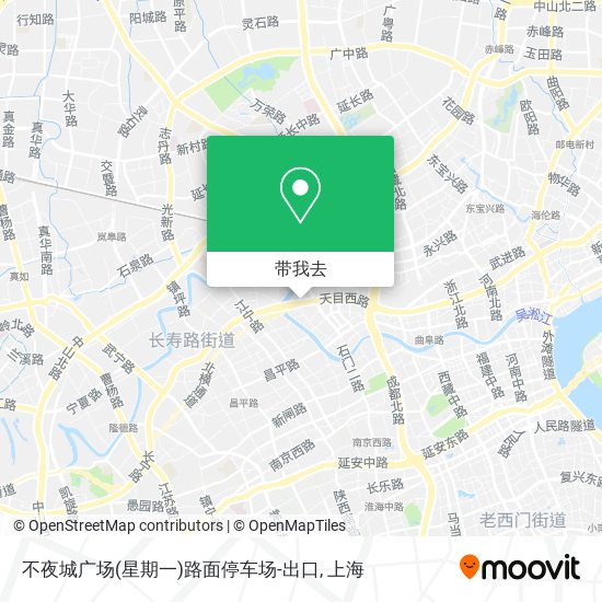 不夜城广场(星期一)路面停车场-出口地图