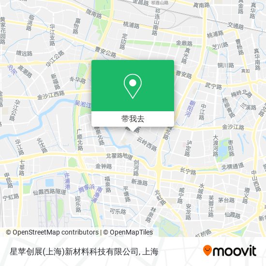 星苹创展(上海)新材料科技有限公司地图