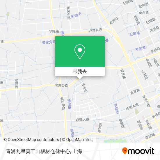 青浦九星莫干山板材仓储中心地图
