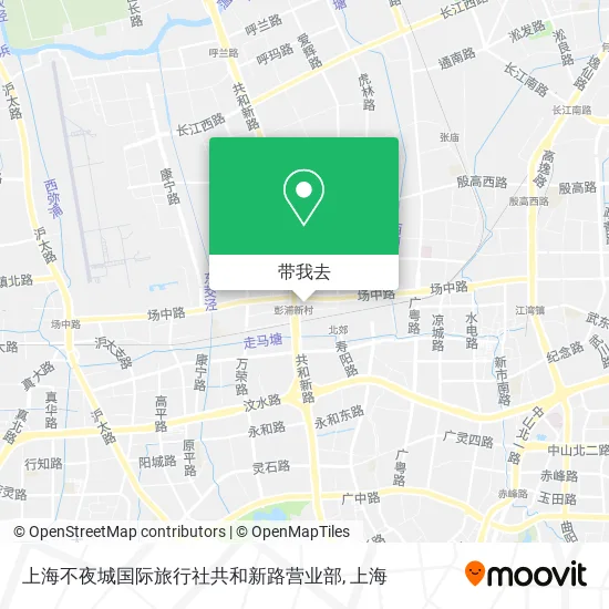 上海不夜城国际旅行社共和新路营业部地图