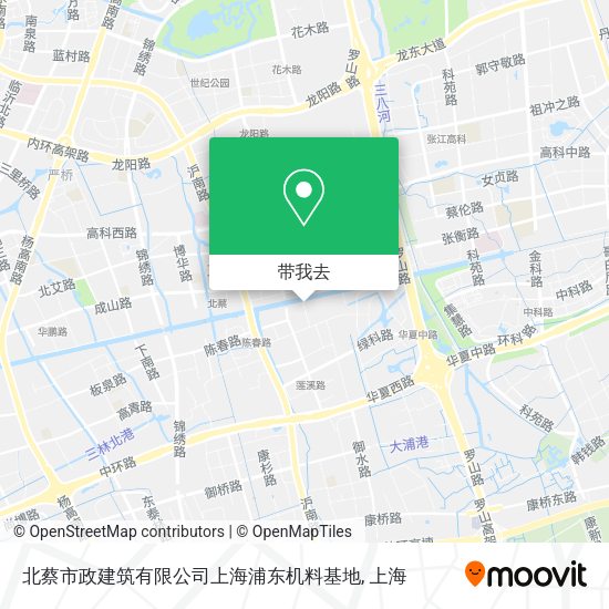 北蔡市政建筑有限公司上海浦东机料基地地图