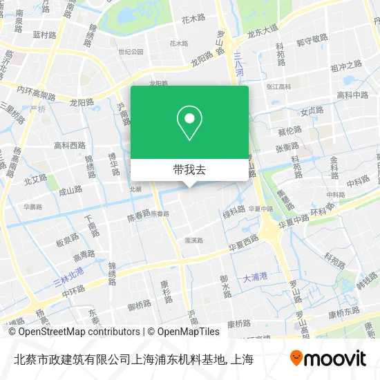 北蔡市政建筑有限公司上海浦东机料基地地图