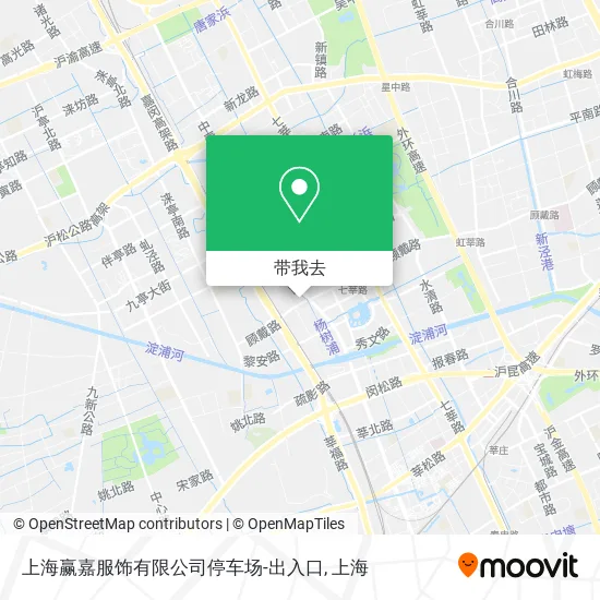 上海赢嘉服饰有限公司停车场-出入口地图