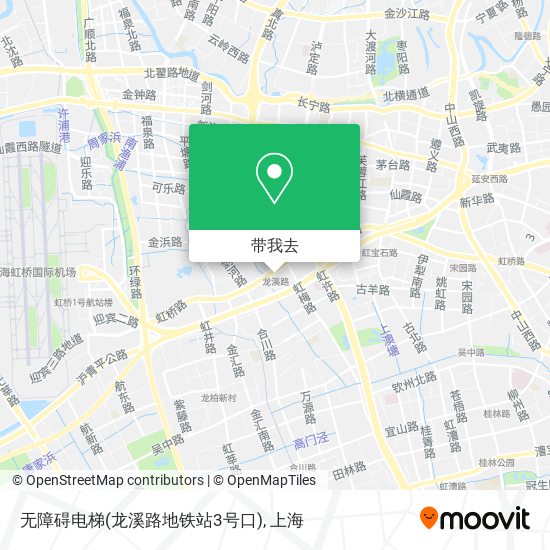 无障碍电梯(龙溪路地铁站3号口)地图