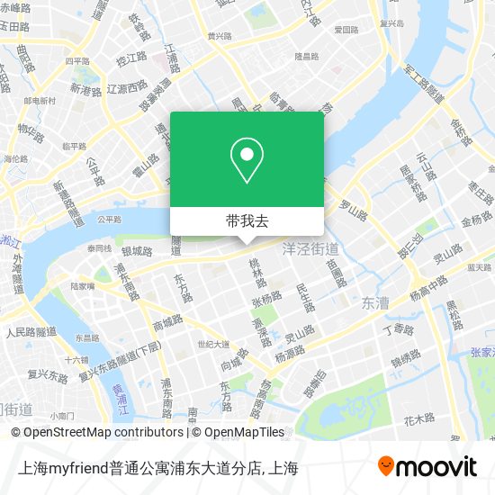 上海myfriend普通公寓浦东大道分店地图