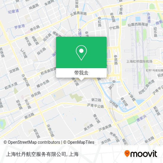 上海牡丹航空服务有限公司地图
