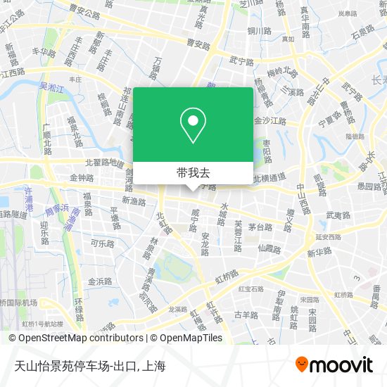 天山怡景苑停车场-出口地图