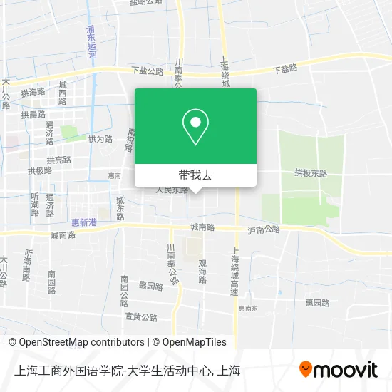 上海工商外国语学院-大学生活动中心地图