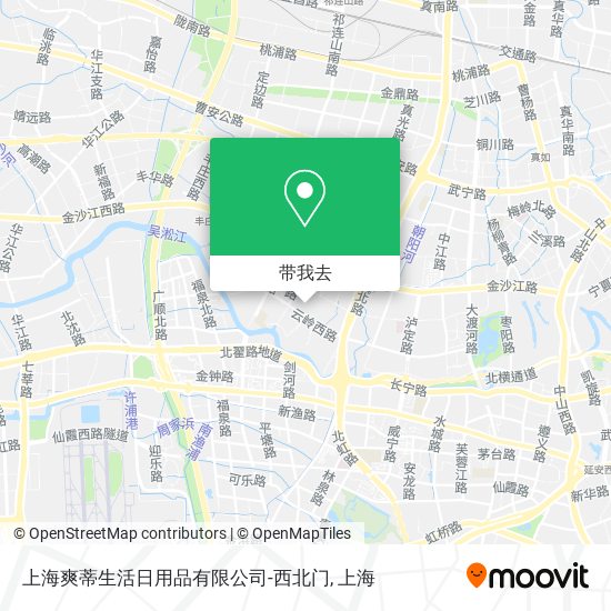 上海爽蒂生活日用品有限公司-西北门地图