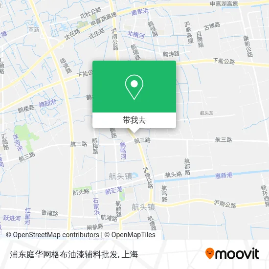 浦东庭华网格布油漆辅料批发地图