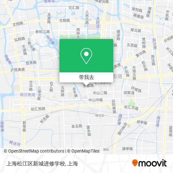 上海松江区新城进修学校地图