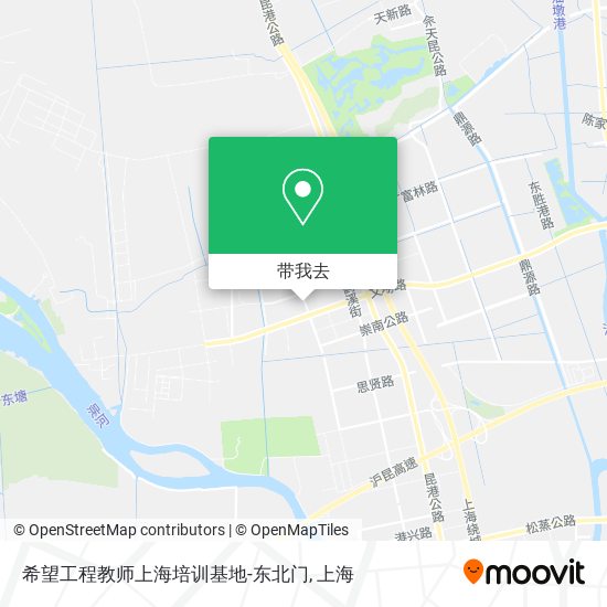 希望工程教师上海培训基地-东北门地图
