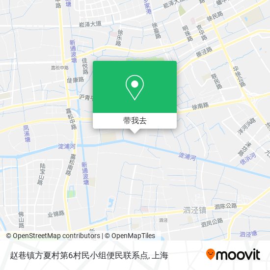 赵巷镇方夏村第6村民小组便民联系点地图
