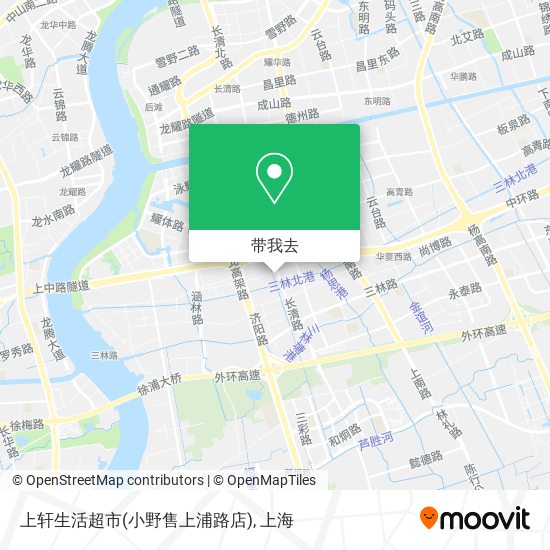 上轩生活超市(小野售上浦路店)地图
