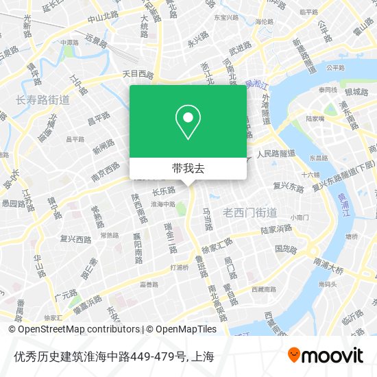 优秀历史建筑淮海中路449-479号地图