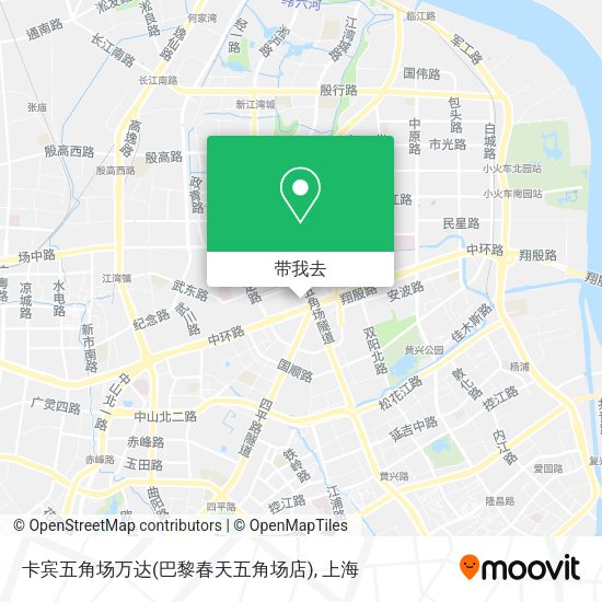 卡宾五角场万达(巴黎春天五角场店)地图
