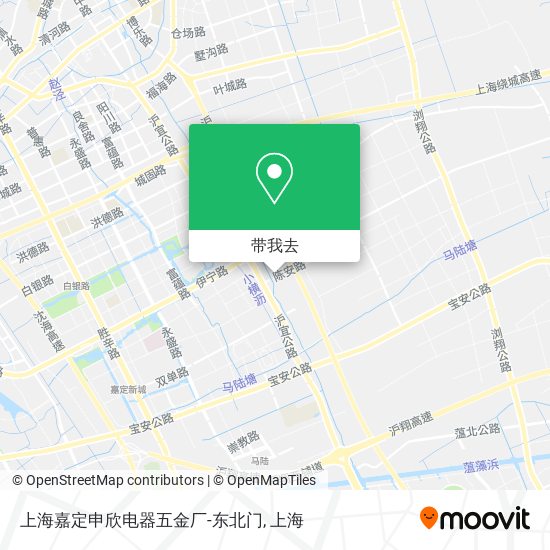 上海嘉定申欣电器五金厂-东北门地图