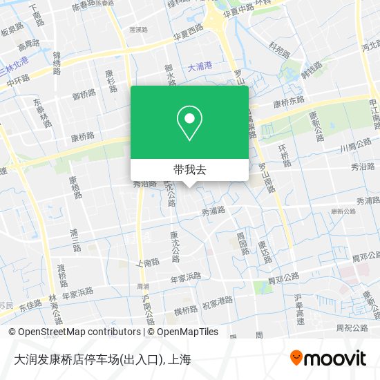大润发康桥店停车场(出入口)地图