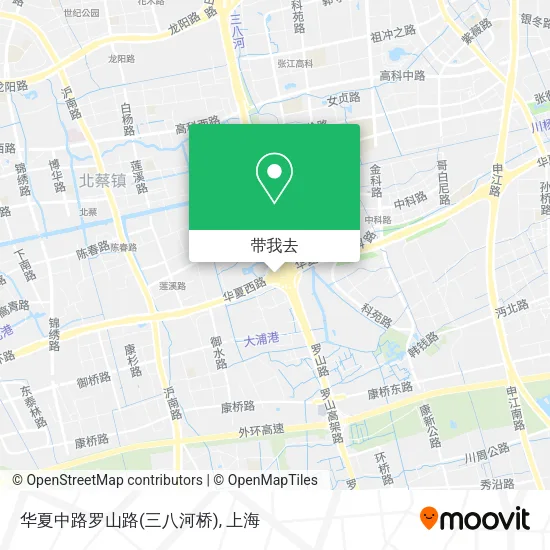 华夏中路罗山路(三八河桥)地图