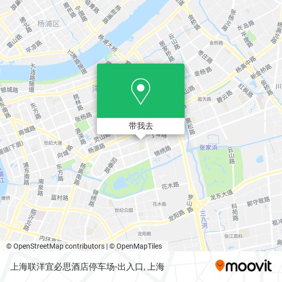 上海联洋宜必思酒店停车场-出入口地图