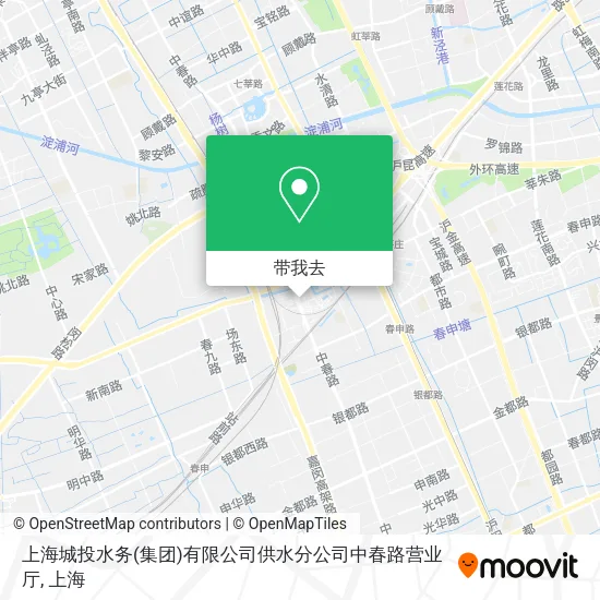 上海城投水务(集团)有限公司供水分公司中春路营业厅地图
