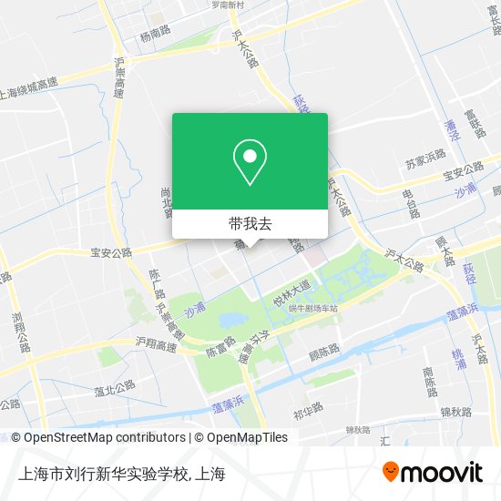 上海市刘行新华实验学校地图