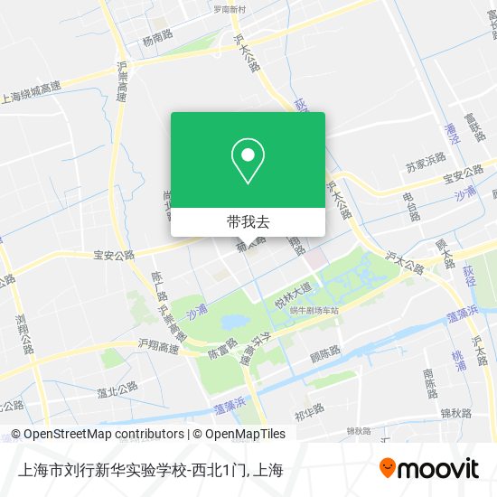 上海市刘行新华实验学校-西北1门地图