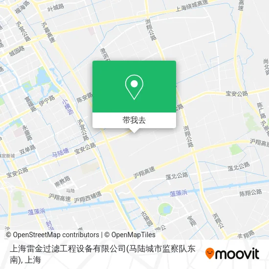 上海雷金过滤工程设备有限公司(马陆城市监察队东南)地图