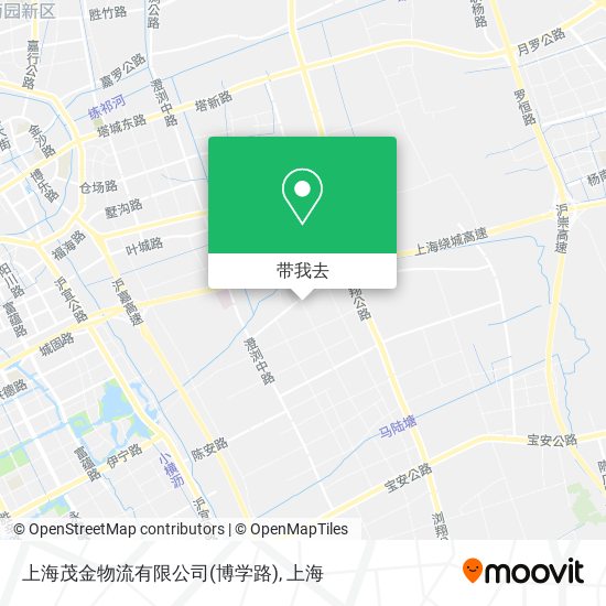 上海茂金物流有限公司(博学路)地图