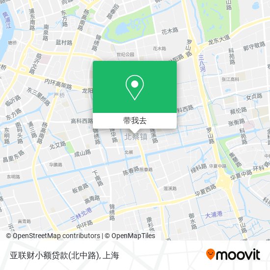 亚联财小额贷款(北中路)地图