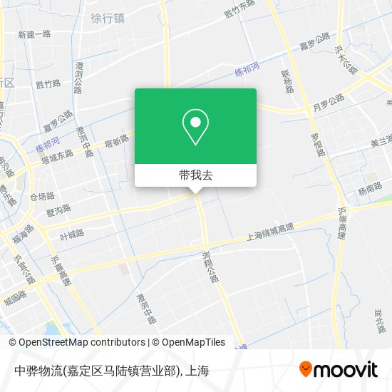 中骅物流(嘉定区马陆镇营业部)地图