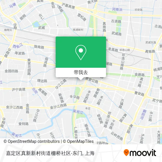 嘉定区真新新村街道栅桥社区-东门地图