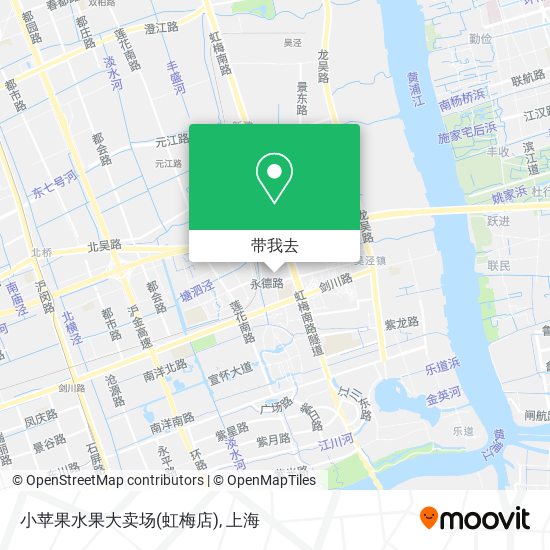 小苹果水果大卖场(虹梅店)地图