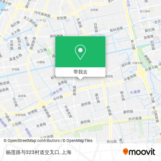 杨莲路与323村道交叉口地图