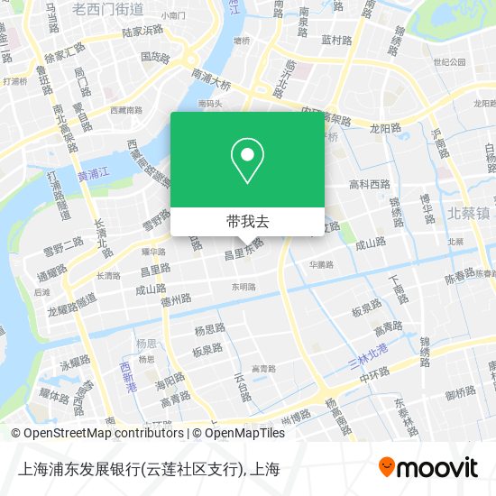 上海浦东发展银行(云莲社区支行)地图