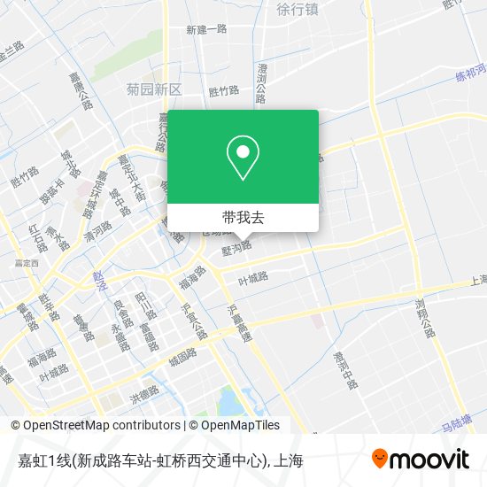 嘉虹1线(新成路车站-虹桥西交通中心)地图