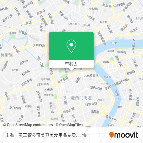上海一灵工贸公司美容美发用品专卖地图