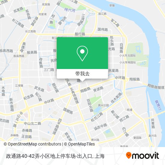 政通路40-42弄小区地上停车场-出入口地图