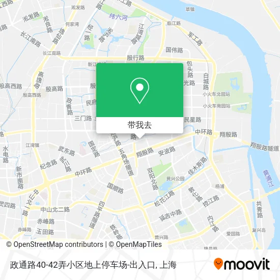 政通路40-42弄小区地上停车场-出入口地图