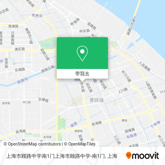 上海市顾路中学南1门上海市顾路中学-南1门地图