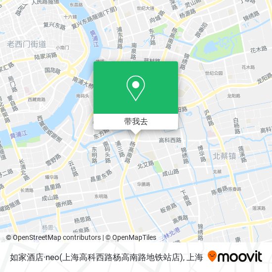 如家酒店·neo(上海高科西路杨高南路地铁站店)地图