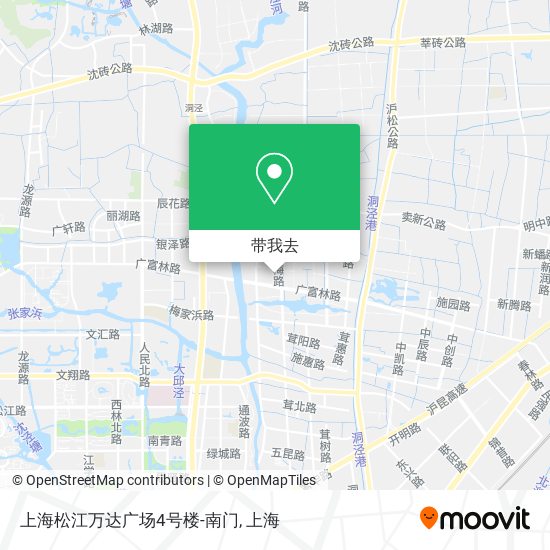 上海松江万达广场4号楼-南门地图