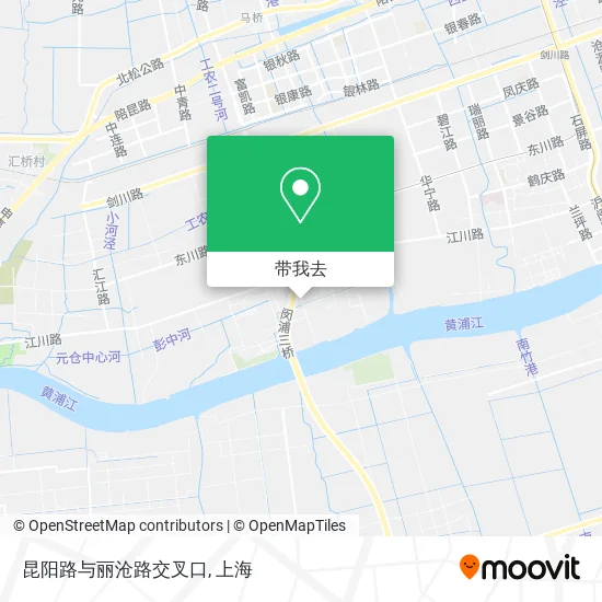 昆阳路与丽沧路交叉口地图
