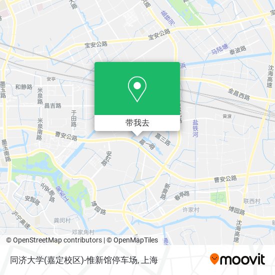 同济大学(嘉定校区)-惟新馆停车场地图