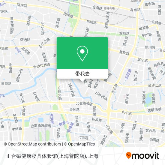 正合磁健康寝具体验馆(上海普陀店)地图